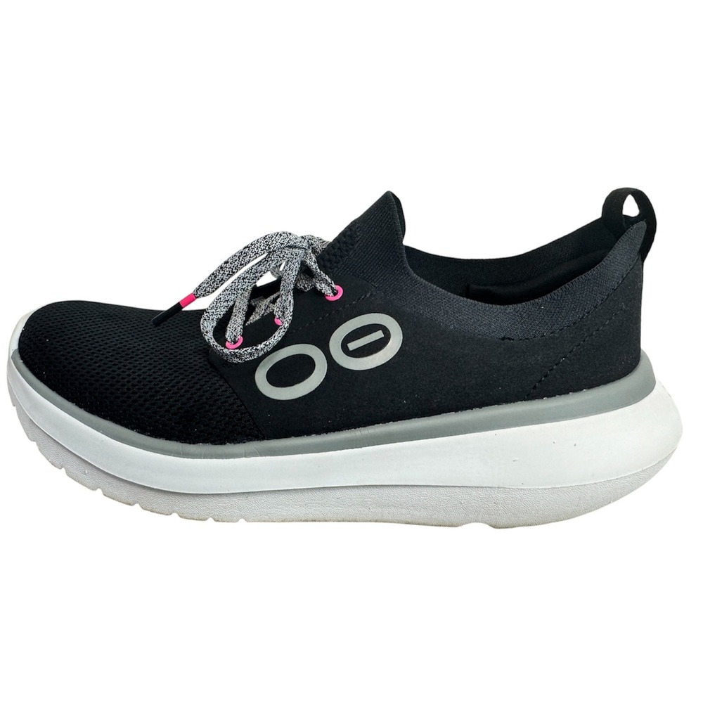 OOFOS OOmega Women's Size 9 Black Mesh Recovery Shoes Comfort Sneakers EU40